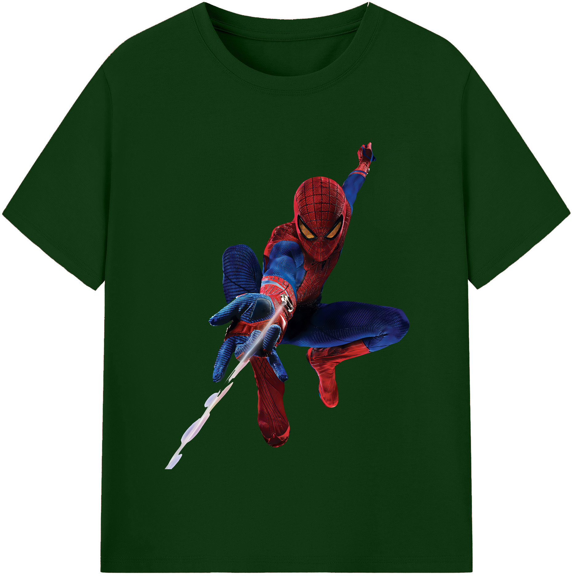 （画像用） Spider Man スパイダーマン 綿100％半袖Tシャツ（フロントプリント）